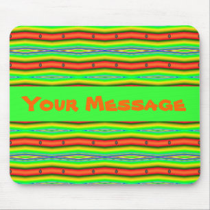 bright green orange mouse mat