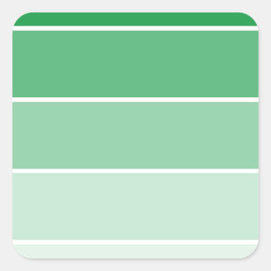 Bright Green Paint Samples Square Sticker