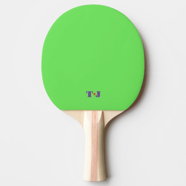 Bright Green  Ping Pong Paddle (Front)