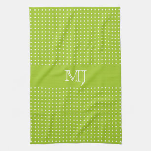 Bright & Green Polkadot Pattern Tea Towel