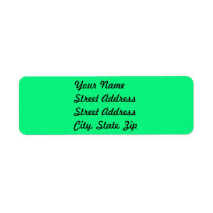 Bright Green Return Address Sticker