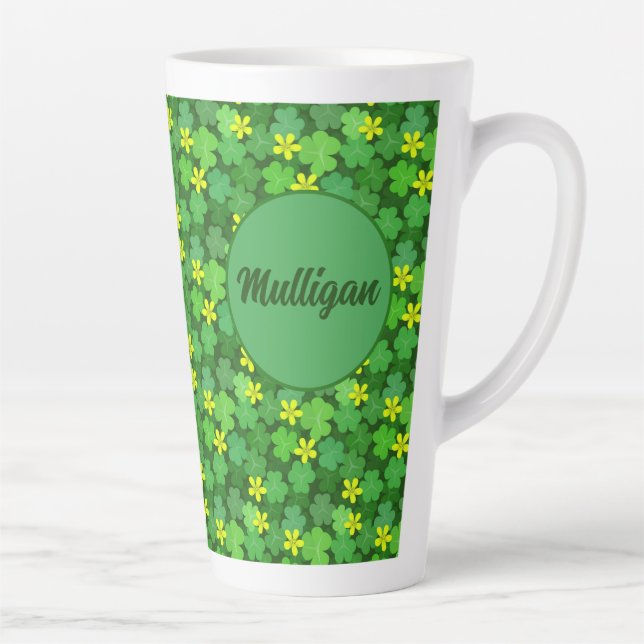 Bright Green Shamrock Coffee Mug (Right)