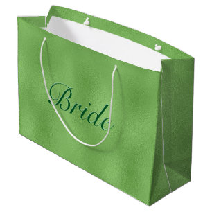 Bright green shimmering abstract background large gift bag