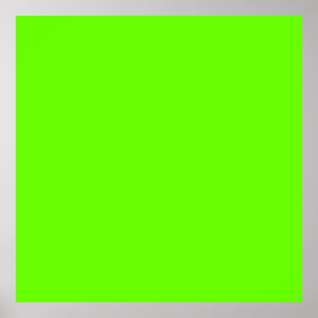 Bright green (solid colour)  poster (Front)
