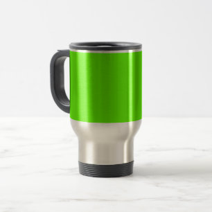 Bright green (solid colour) travel mug