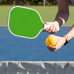 Bright green textured surface swirling pattern pickleball paddle