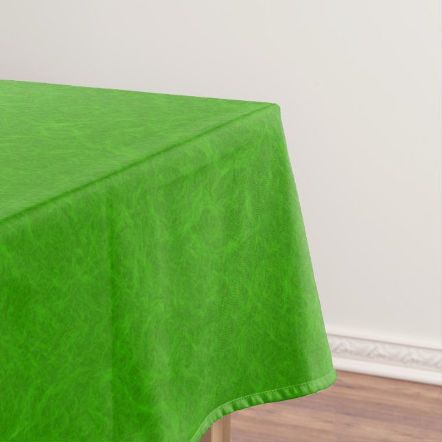 Bright green textured surface  swirling pattern tablecloth (In Situ)