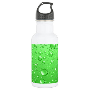 Bright Green Water Droplets 532 Ml Water Bottle
