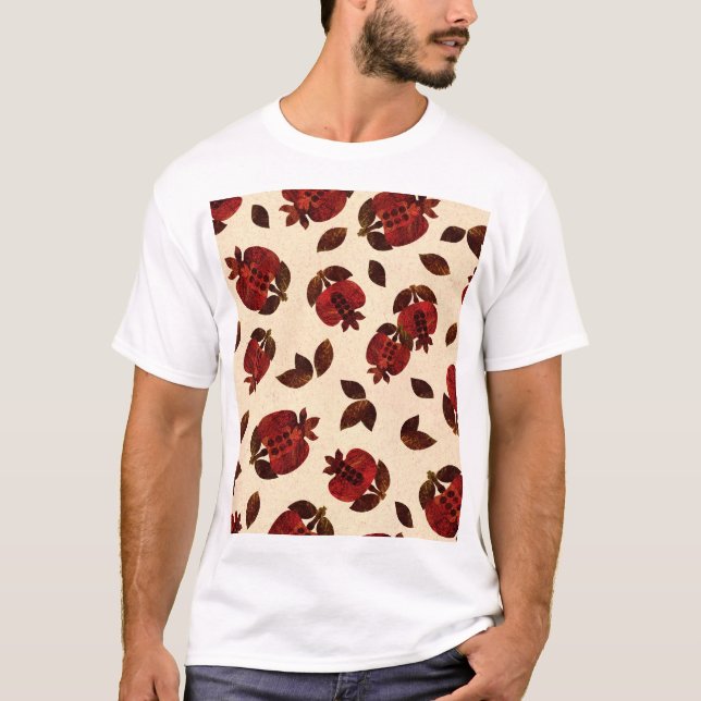Bright grenades: handmade repeating pattern. T-Shirt (Front)