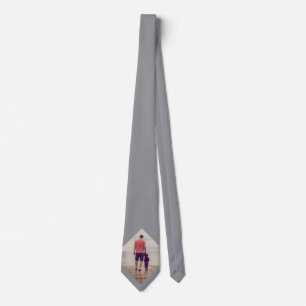 Bright Grey Custom Photo Tie