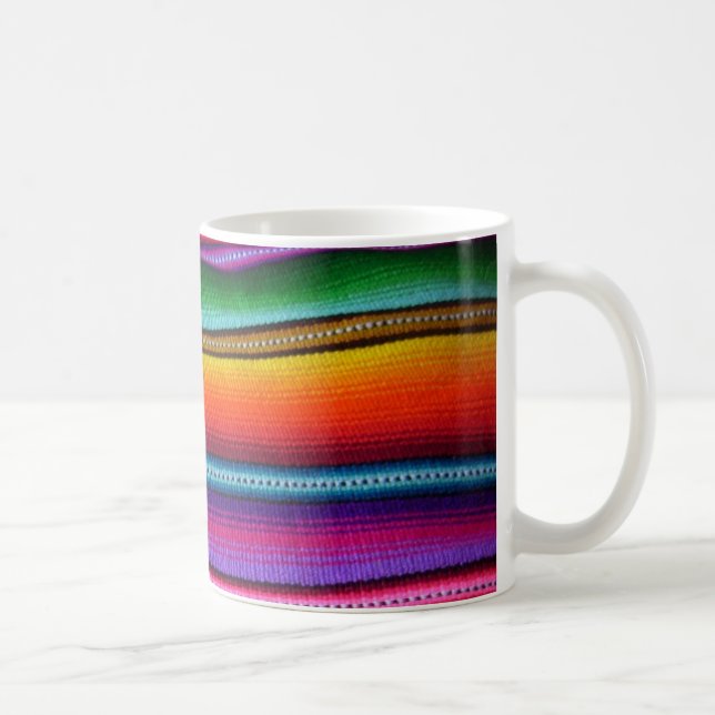Bright Guatemalan Fabric Stripe Mug (Right)