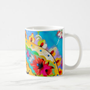 bright gypsy patterned paisley mug