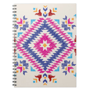 Bright Hand-Drawn Tribal Design Element. Notebook