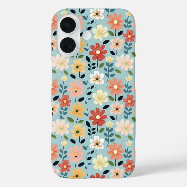 Bright Hand Drawn Wildflower Meadow Case-Mate iPhone Case (Back)