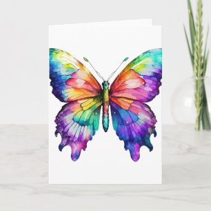 Bright Hand Painted Butterfly (Blank) Card