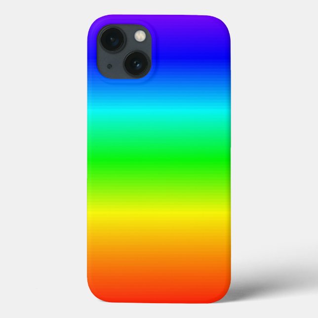 Bright Happy Colours Rainbow Stripes Gradient Case-Mate iPhone Case (Back)