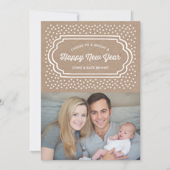 Bright & Happy New Years Photo Card (Front)