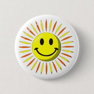 Bright Happy Smile - Face 6 Cm Round Badge