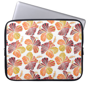 Bright hawaiian design with tropical plants and hi laptop sleeve