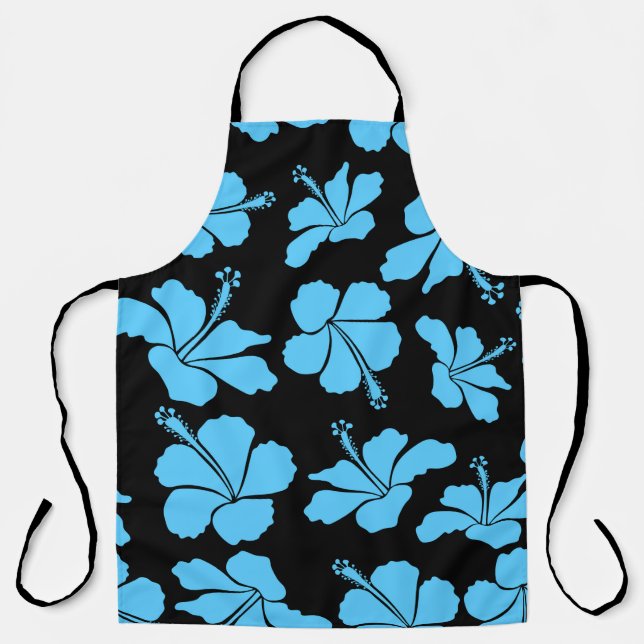 Bright hawaiian seamless pattern with tropical hib apron (Front)
