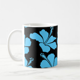 Bright hawaiian seamless pattern with tropical hib coffee mug