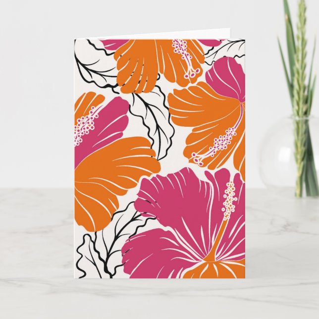 Bright Hibiscus Invitation (Front)