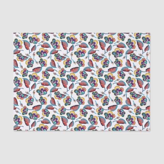 Bright Hibiscus Pattern Tissue Paper (Front)