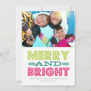 BRIGHT HOLIDAY   HOLIDAY PHOTO CARD