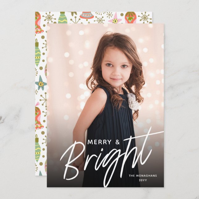 Bright Holiday Vertical Full Photo (Front/Back)