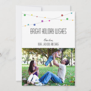 Bright Holiday Wishes Photo Card (Apple)