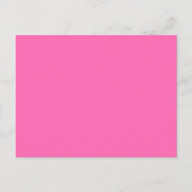 Bright Hot Candy Pink Solid Trend Colour Backgroun Postcard (Front)