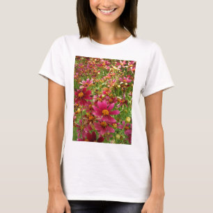 Bright Hot Pink and Yellow Daisy flowers T-Shirt