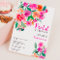 Bright hot pink fall floral script bridal shower