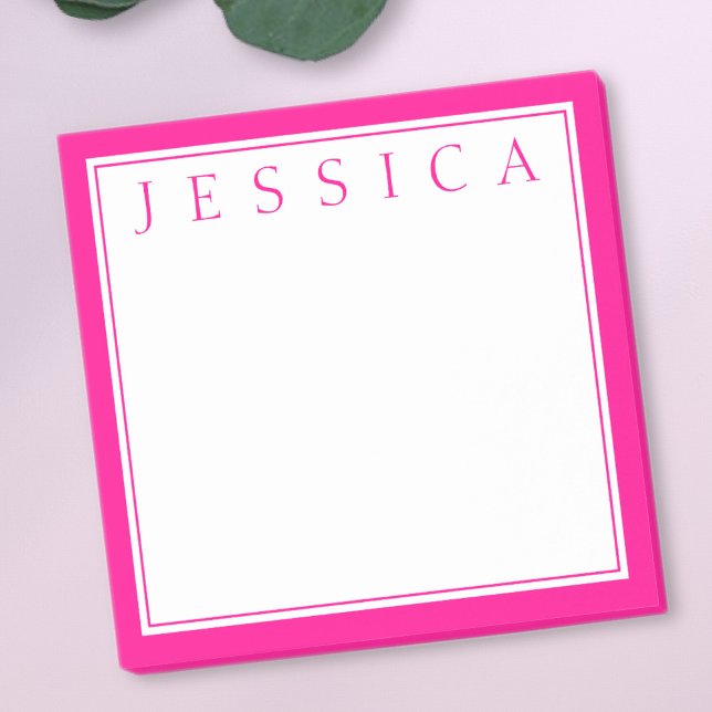 Bright Hot pink | Your Name Post-it Notes (Creator Uploaded)