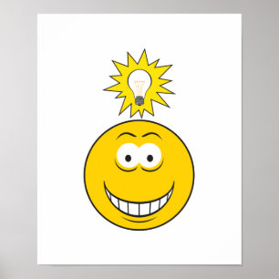 Bright Idea Face Poster