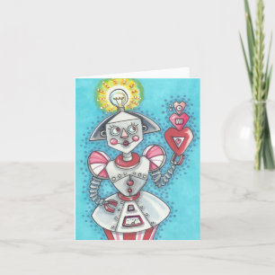 Bright Idea ROBOT VALENTINE NOTE CARD Verse