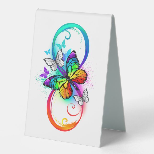 Bright infinity with rainbow butterfly (Front)