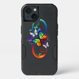 Bright infinity with rainbow butterfly