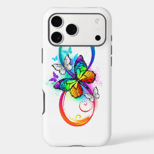 Bright infinity with rainbow butterfly