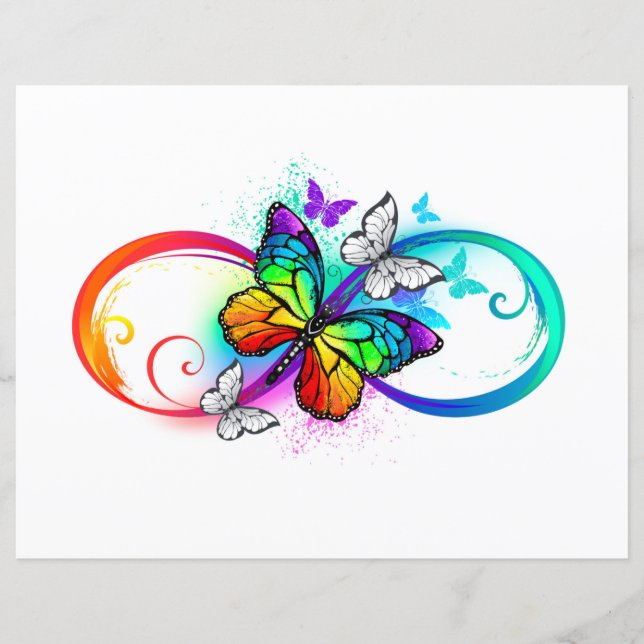 Bright infinity with rainbow butterfly (Front)