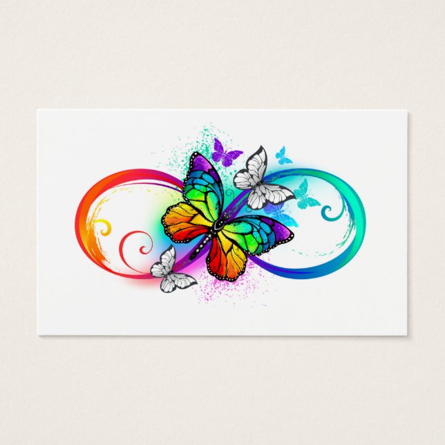Bright infinity with rainbow butterfly (Front)
