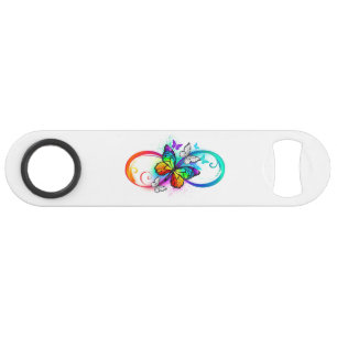 Bright infinity with rainbow butterfly