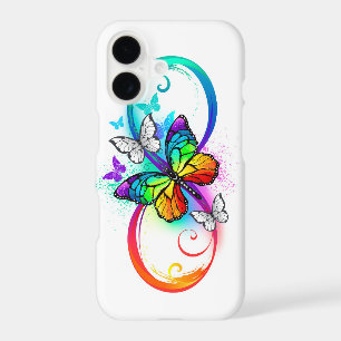 Bright infinity with rainbow butterfly