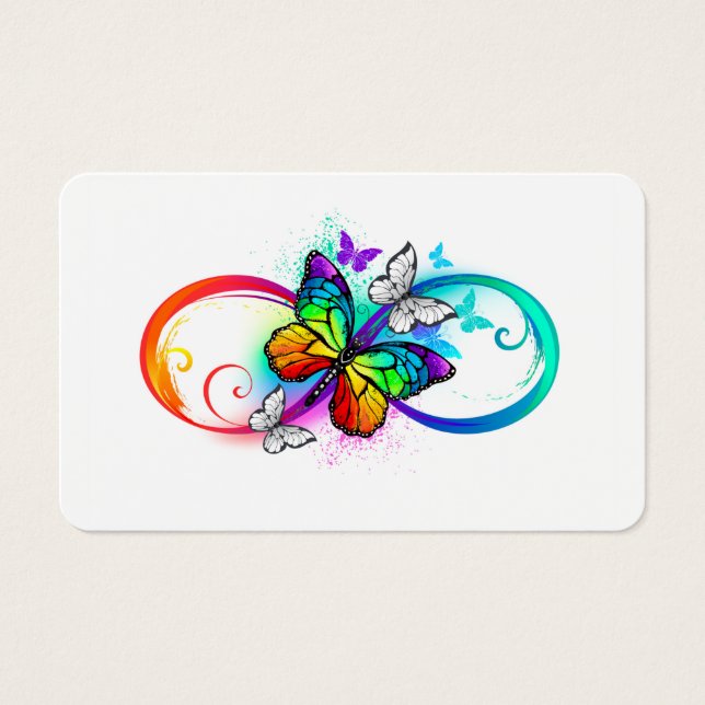 Bright infinity with rainbow butterfly (Front)