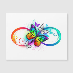 Bright infinity with rainbow butterfly