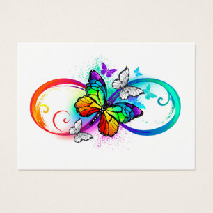 Bright infinity with rainbow butterfly