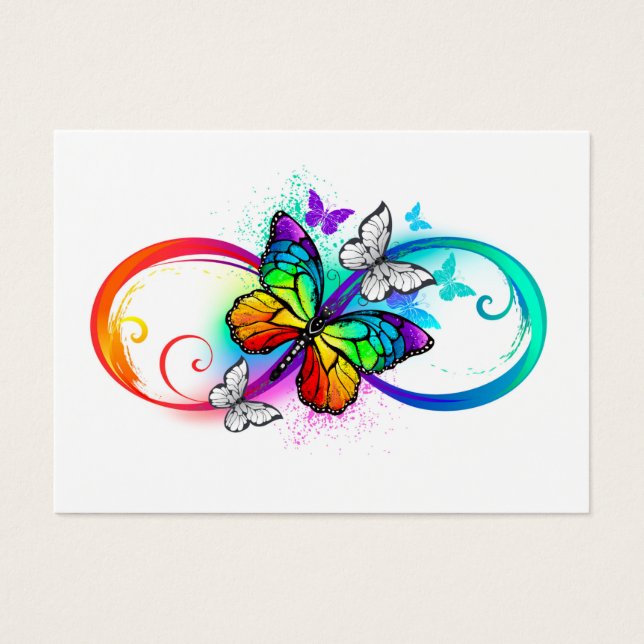 Bright infinity with rainbow butterfly (Front)