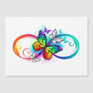 Bright infinity with rainbow butterfly