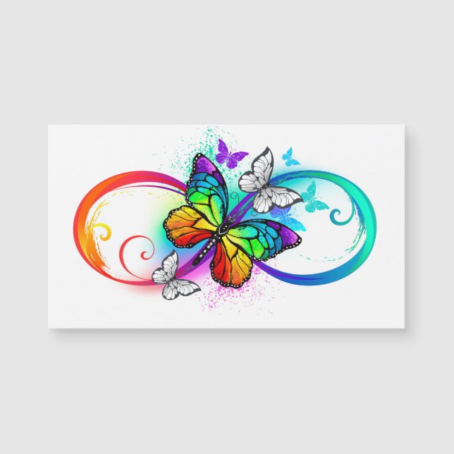 Bright infinity with rainbow butterfly (Front)