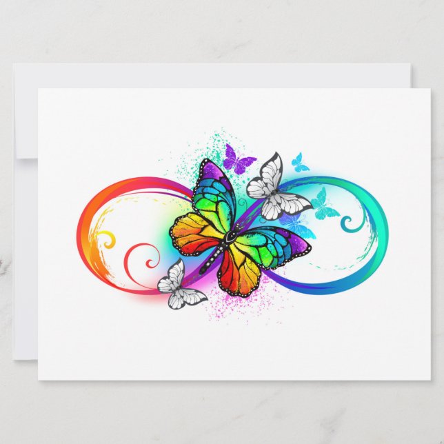 Bright infinity with rainbow butterfly announcement (Front)